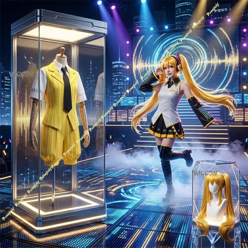 Costume Cosplay Completo Akita Neru Hypnotist, Outfit per Anime Roleplay, Abbigliamento per Performance Femminili, Accessorio per Feste, Stile Lolita