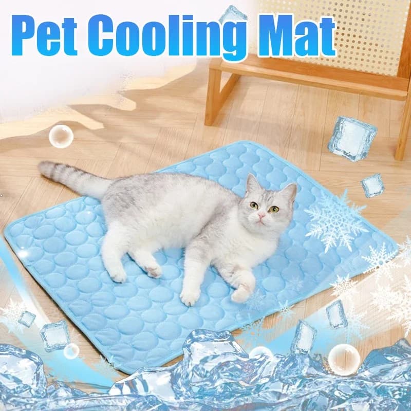 Tappetino Refrigerante Estivo per Cani e Gatti, Coperta in Seta Ghiacciata Traspirante per Divano, Cuccia Estiva Lavabile per Cani e Gatti di Piccola e Grande Taglia