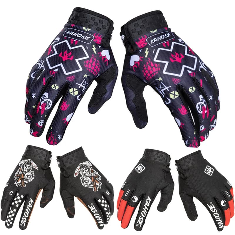 Touch Screen Motocross MX Gloves Motorcycle Full Finger Bike BMX MTB ATV Off Road Mountain Cycling Luvas M-XL Guantes