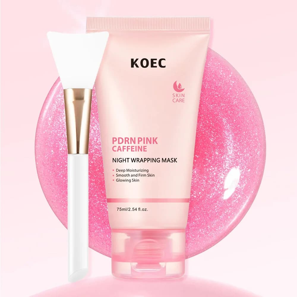 PDRN Caffeina Confezioni notturne Peel Off Maschera facciale Rassodante, Rassodante per pelli raffinate, in vetro e contorno viso Cura della pelle coreana