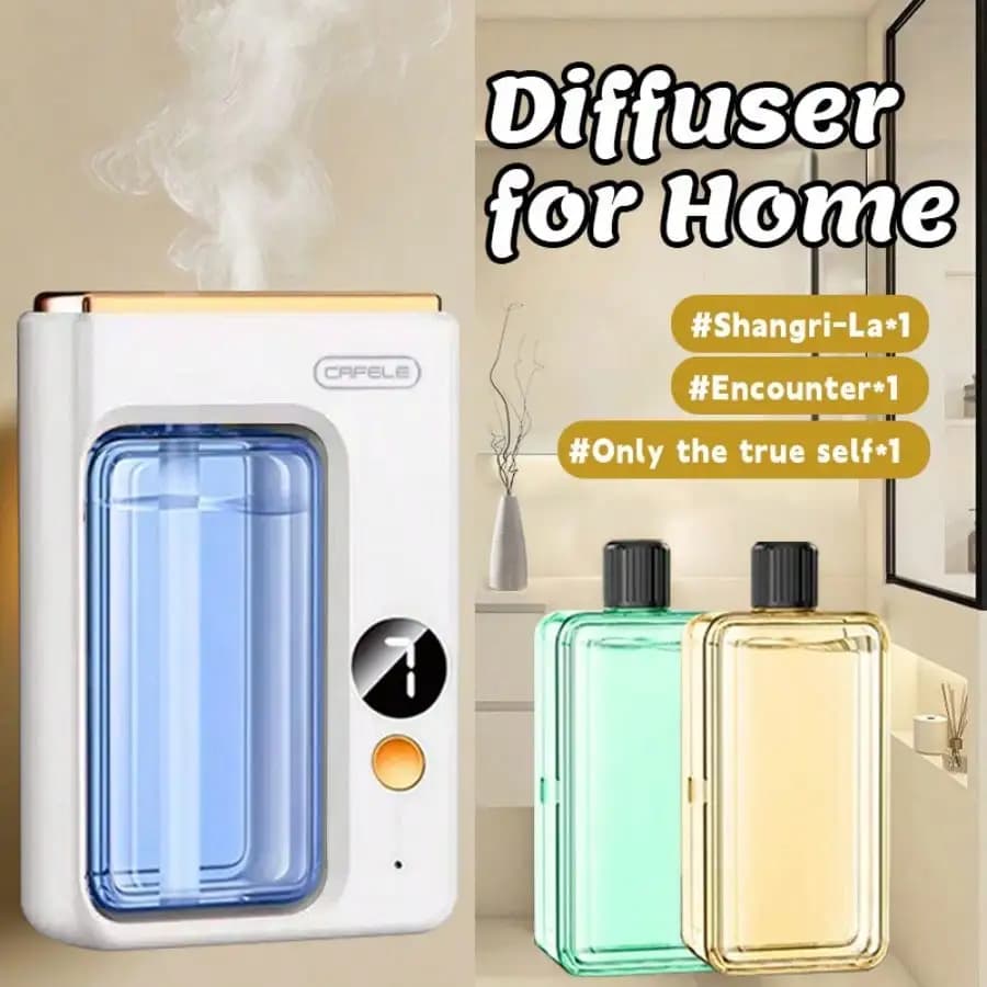 Diffusore di aromi e umidificatore tecnologico con spegnimento automatico, funzionamento silenzioso e design compatto, adatto per casa, camera da letto, bagno e ufficio - Compatibile con oli essenziali per aromaterapia. Umidificatore Decorativo da Interno con Tecnologia Innovativa, Utilizzabile