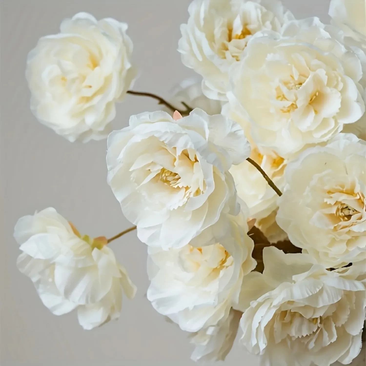 Artificial Peonies 1 Bundle (5 Heads) with Stems - Perfect for DIY Bouquets & Party/Home Christmas Peonies for Living Room Decor