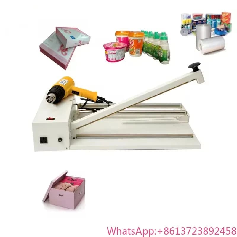 Sigillatrice a impulsi manuale SKA-300/SKA-450/SKA-600 con pistola termoretraibile opzionale.