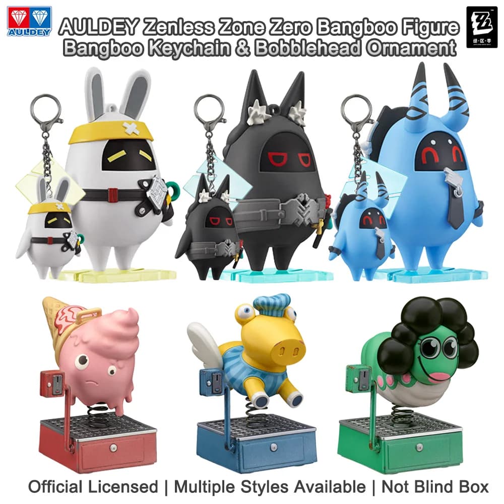 New Zenless Zone Zero Bangboo Figure Toys AULDEY ZZZ Bangboo Standee Keychain Pendant Bobble Time Shake Head Doll Backpack Charm