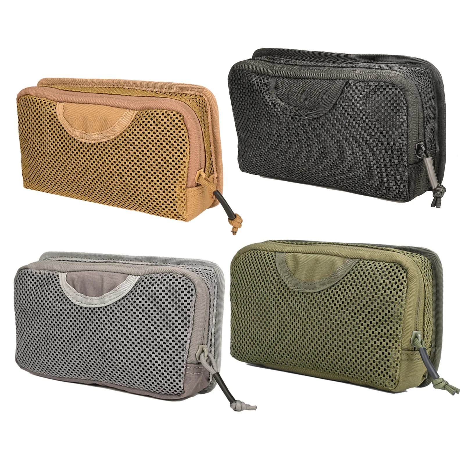 Tactical Internal Mesh Pocket Modular Insert Pouch Hook Loop Fastener Hunting Vest Backpack Organizer EDC Tool Admin Pack Bag
