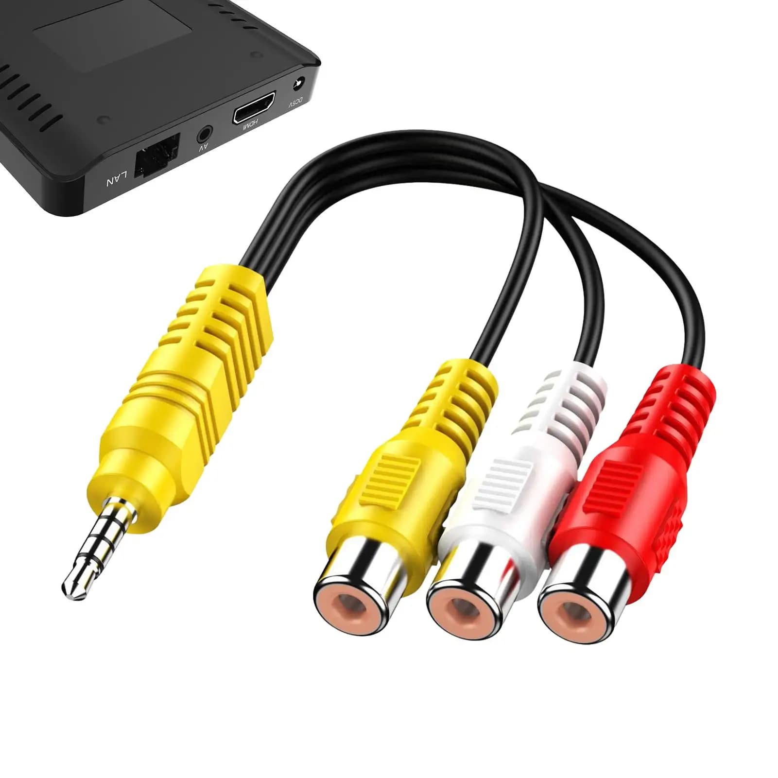 Cavo adattatore AV Connettore composito AV Cavo adattatore intuitivo sostitutivo per lettore TV video Audio sul posto di lavoro domestico scolastico