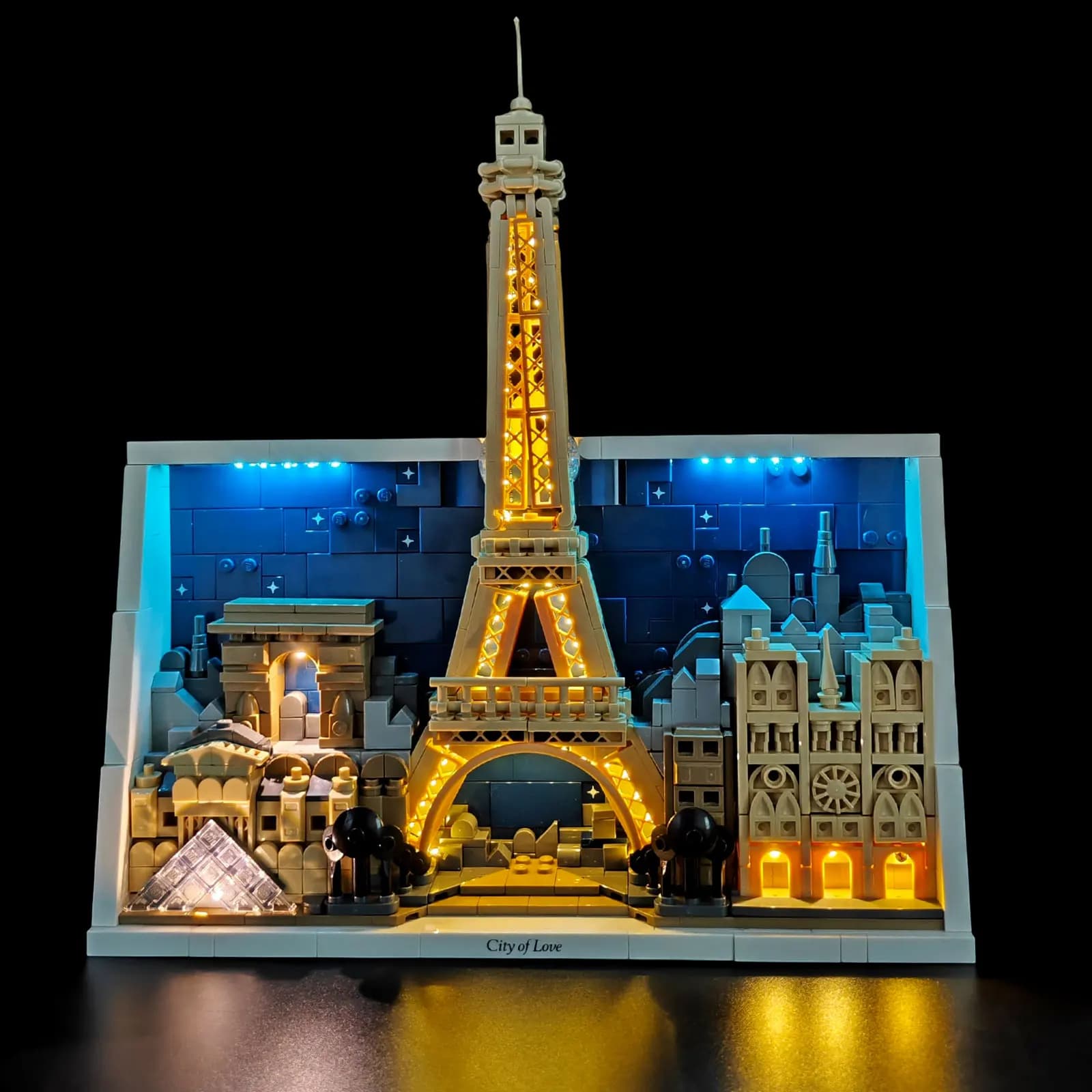 Kit di illuminazione a LED LYBMTWF compatibile con il modello architettonico Lego 21064 Paris City of Love (NON include i mattoncini del modello)