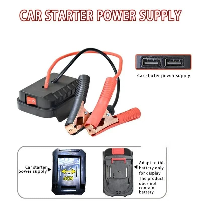 Avviatore d'Emergenza per Auto con Batteria Makita e Porta USB, Booster Portatile per Batterie Auto, Batterie al Litio, Strumento di Avviamento di Emergenza