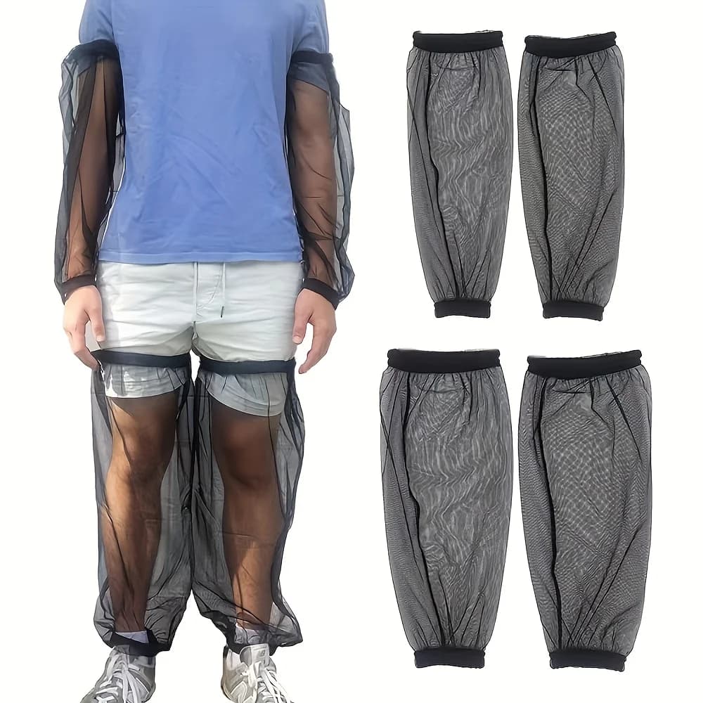 Breathable Mesh Protection Leg Sleeves Arm Net Covers Outdoor Fishing Camping Hiking Travel Protective Accessories