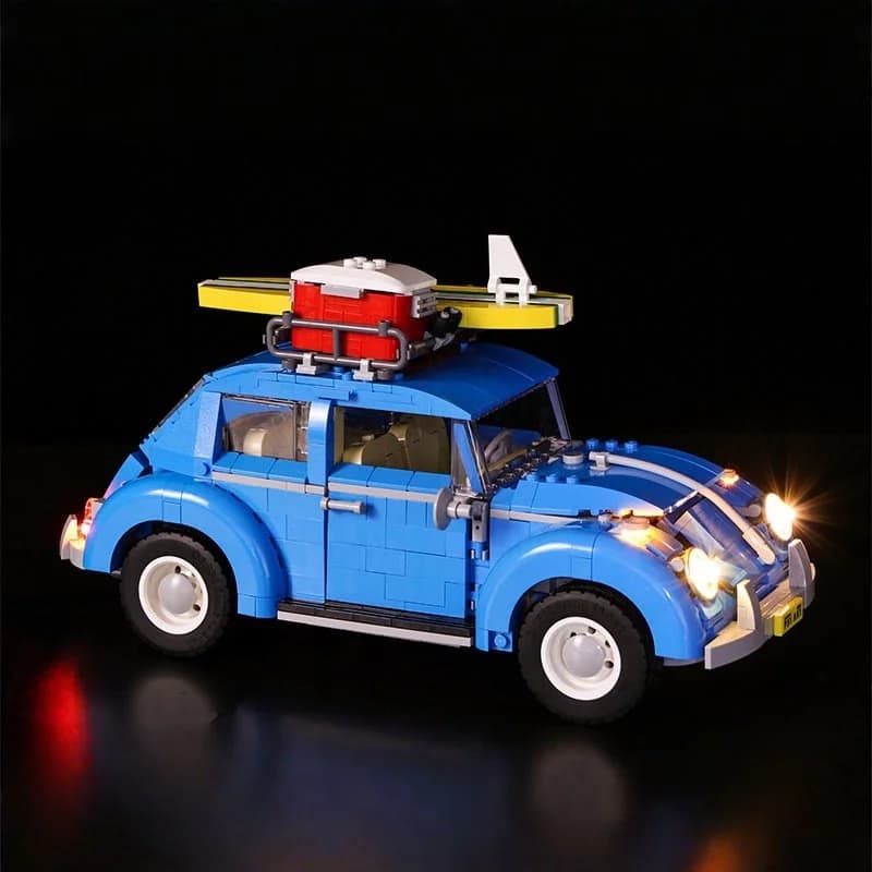 LED Light Kit Compatible with 10252 Vintage Beetle Building Block Model DIY Lighting Accessories (Building Blocks Not Included)