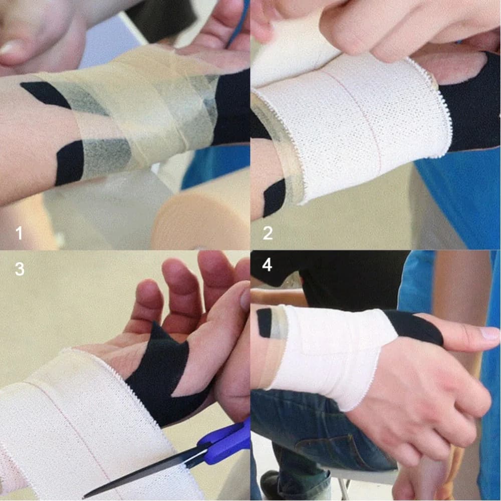 NO Residuo appiccicoso Autoadesivo Cura delle ferite Gomito Ginocchio Lesioni Ceppo Lesioni Aiuti Benda Nastro sportivo Nastro adesivo Benda