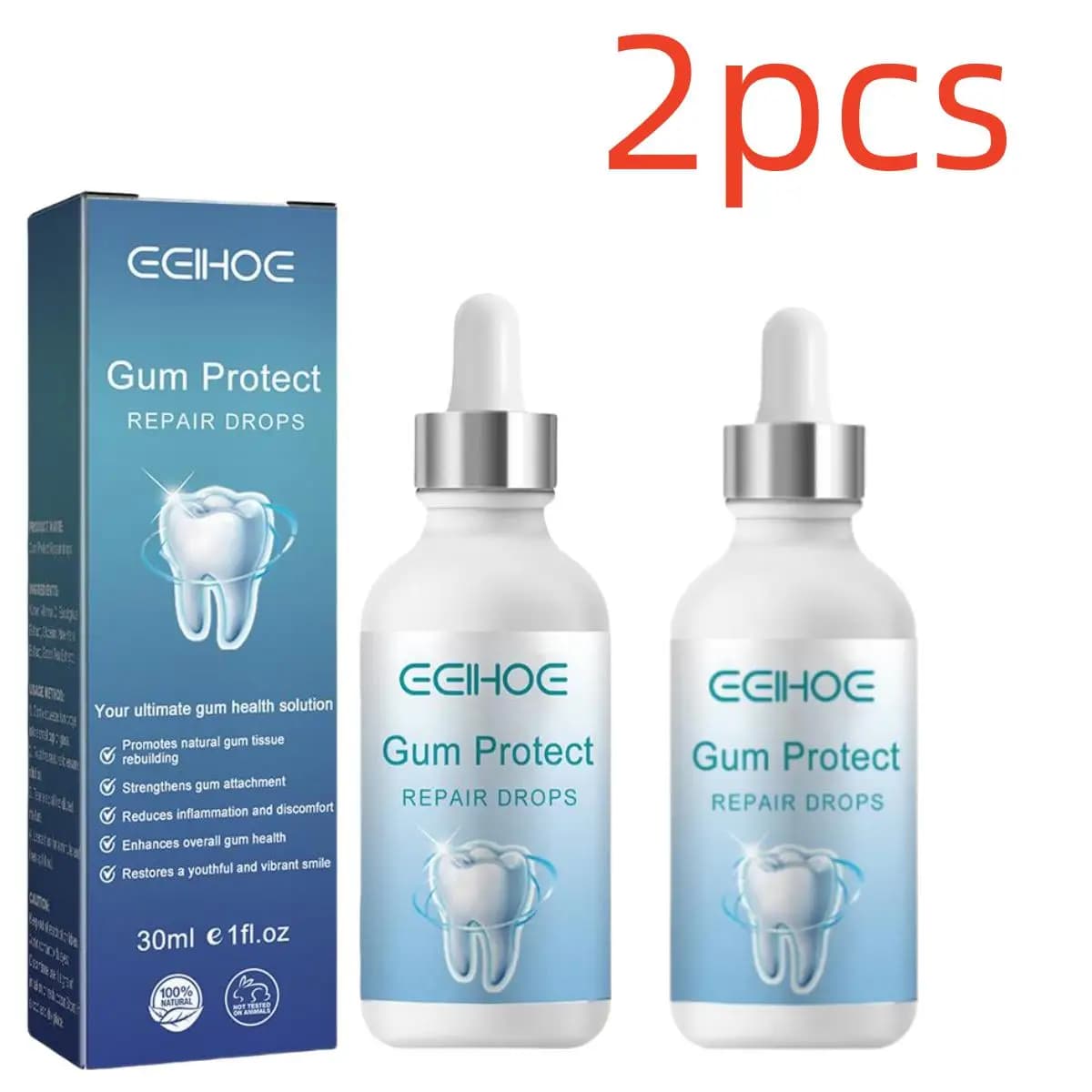 2PCS Fast repair of gums Siero Gocce Sollievo Dentifricio Oral hygiene