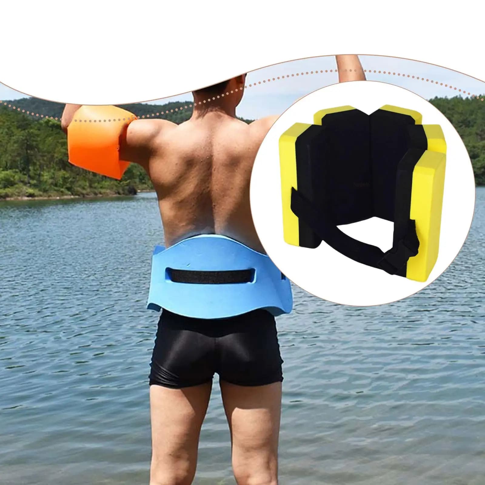 Adjustable and Stackable EVA Belt for Swimming, Training and Exercises in Pool for Adults and Children