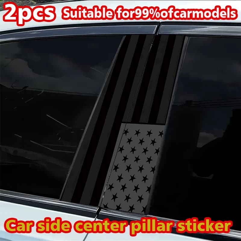 2 stickers for car mount B, custom scratch resistant stickers with American flag