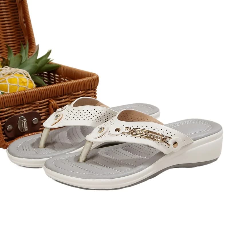 Sandali Estivi da Donna - Ciabatte con Suola Spessa Ammortizzata, Traspiranti in PU, Design Open-Toe per Spiaggia e Uso Casual all'Aperto