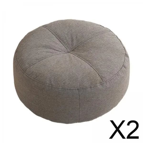 Linen Round Floor Pillow Comfortable Floor Cushion Pad Soft Seating Small Pillow for Bedroom Office Yoga