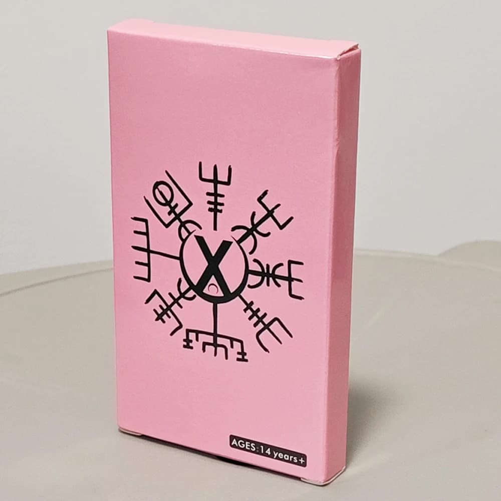 Love Runes Deck - 25 Pcs Pink Oracle Cards 10.3 X 6cm for Relationship Guidance & Divination - Elder Futhark Rune Meanings
