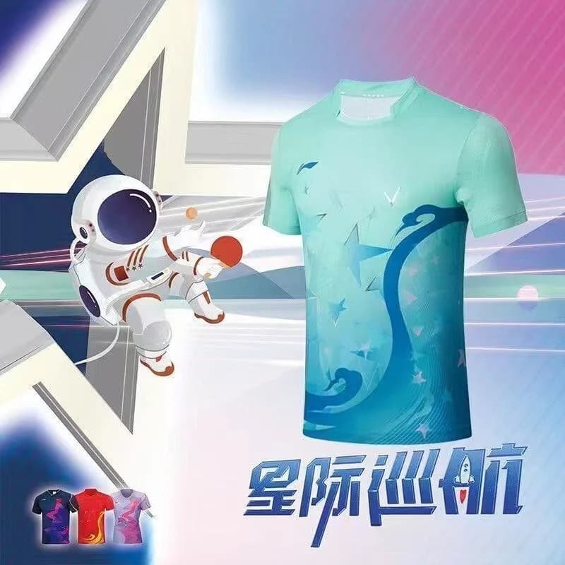 New Collection 2026: Sportwear for Table Tennis and Badminton, Short Sleeve T-shirts Court for Competitions, Breathable, Absorbent and Deodorant