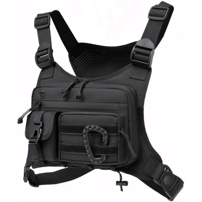 Borsa pettorale tattica Gilet da uomo Edc impermeabile antifurto pettorale Rig per borse da ciclismo all'aperto Running Front Chest Pack