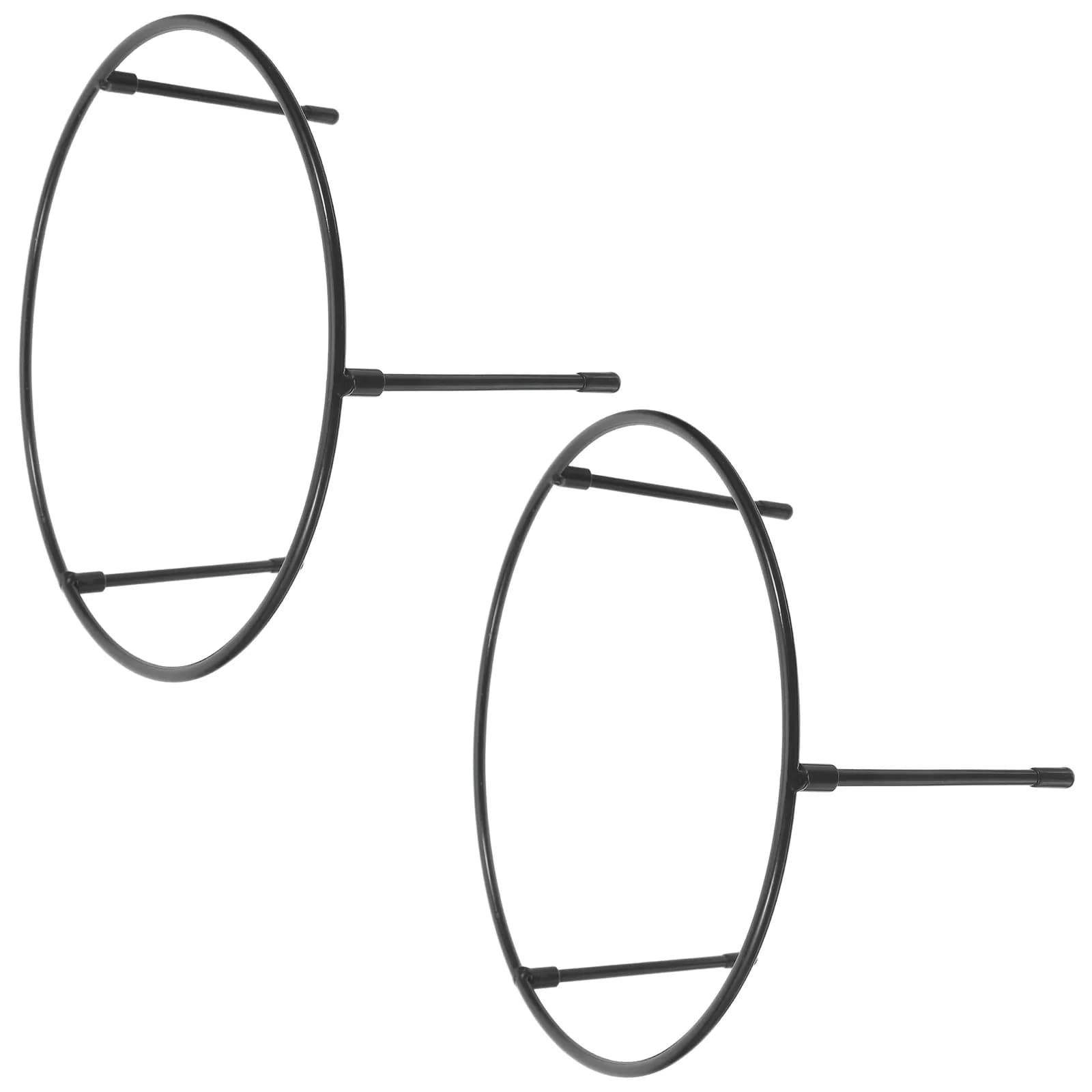 2Pcs Iron Wire Pizza Stand Metal Plated Round Tray Riser Rack Holder for Home Restaurant Party Buffet Table Display Pizza Rack
