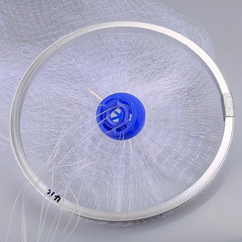L67A Pro 8Ft Rete da imbrocco per pesci con filamento di nylon a diffusione completa Pesca da lancio facile per lanciare a mano
