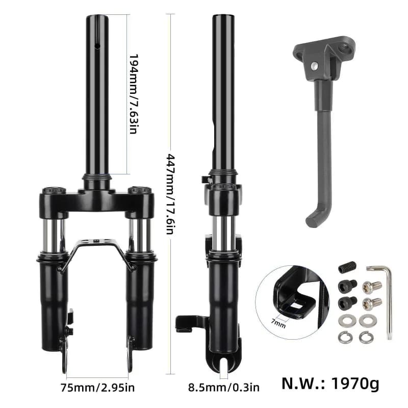 Front Suspension Fork with Fender for Ninebot MAX G30/G30D/G30Pro Electric Scooter, Shock Absorbing Front Fork Replacement Part
