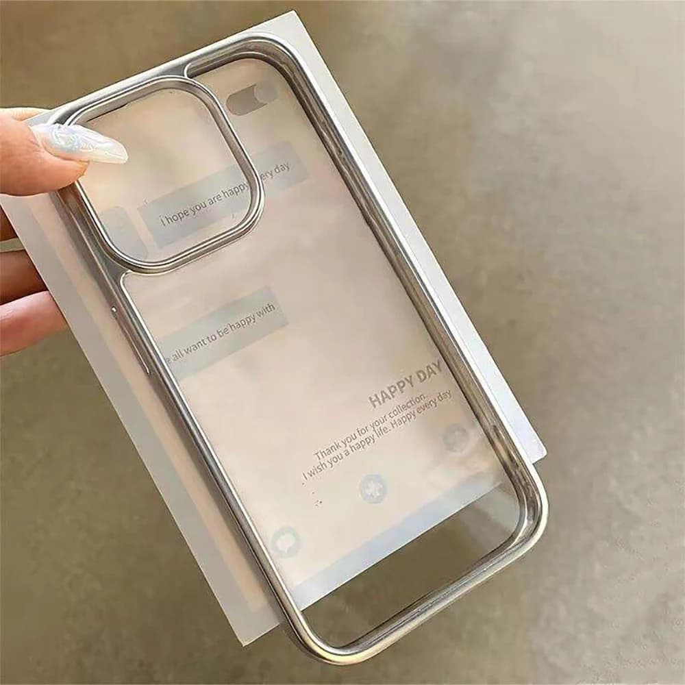 Simple Luxury Case Compatible with iPhone 16 15 11 13 17 Air 12 14 Pro Max XR 7 8 Plus XS MAX SE, Electroplated Case