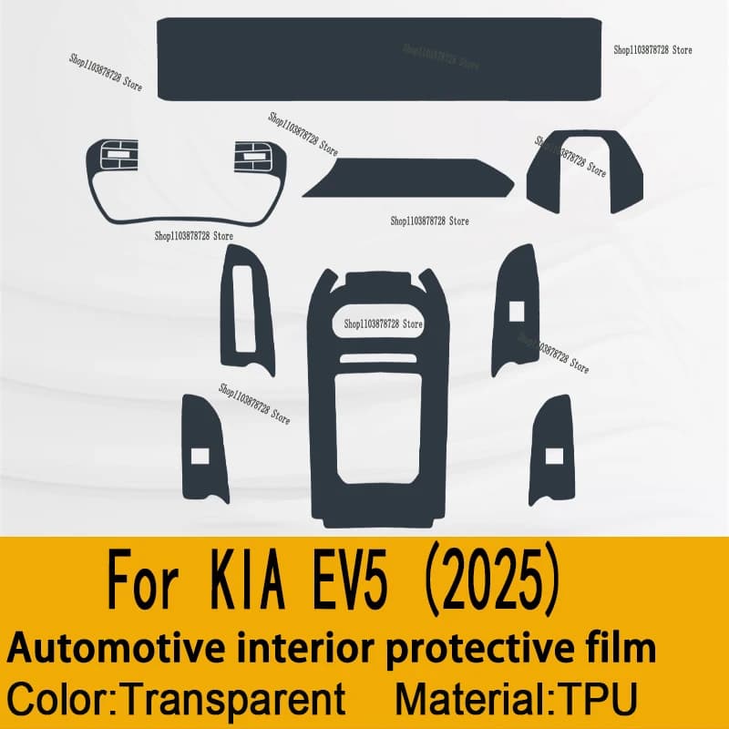 For KIA EV5 (2025) Gearbox Panel Navigation Screen Automotive Interior TPU Protective Film Cover Anti-Scratch