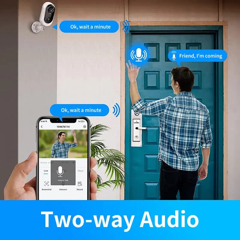 3MP 1296P Tuya APP Alimentazione a batteria Basso consumo Wireless WIFI Telecamera IP AI Rilevazione umanoide Sicurezza domestica CCTV Baby Monitor
