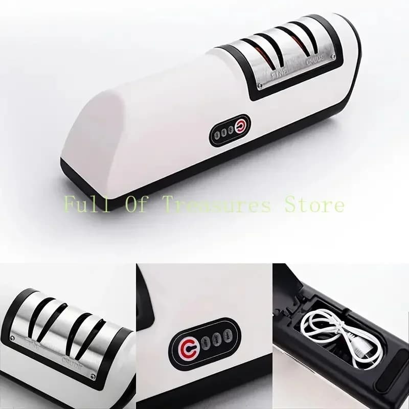 1pc affilacoltelli elettrico completamente automatico gadget da cucina veloci ed efficienti per affilare coltelli accessori da cucina