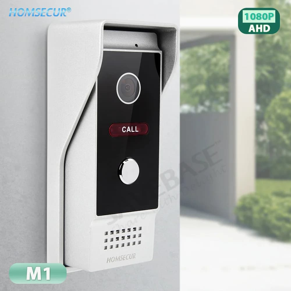 Telecamera per campanello HD M1 a 4 fili con montaggio superficiale 120 ° Angolo di visione per videocitofono HOMSECUR 1080P per la sicurezza domestica