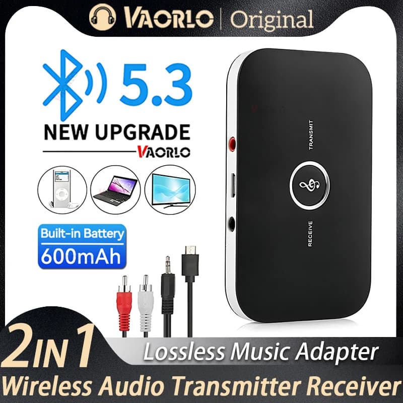 Hot Bluetooth 5.3 Transmitter Audio Receiver RCA 3.5mm AUX Jack USB Dongle Music Wireless Adapter for Auto PC TV Headphones