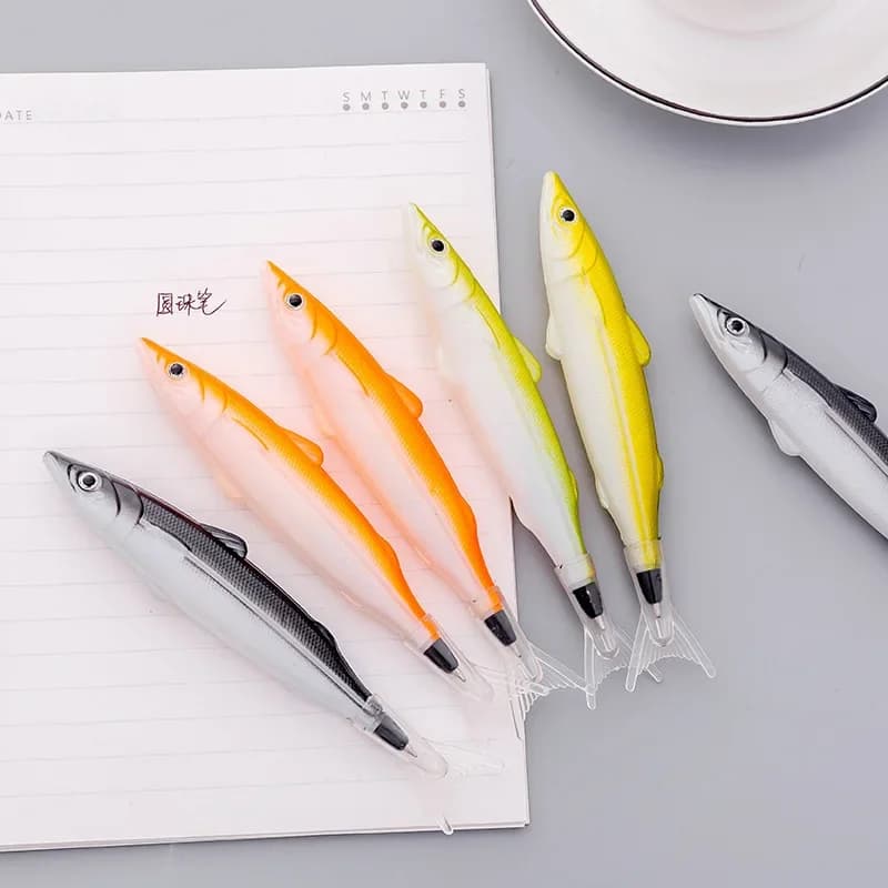 Adorabile Penna a Sfera Creativa a Forma di Pesce Marino, Articoli di Cancelleria Kawaii, Forniture per Ufficio e Scuola, Penna Neutra Divertente e Originale
