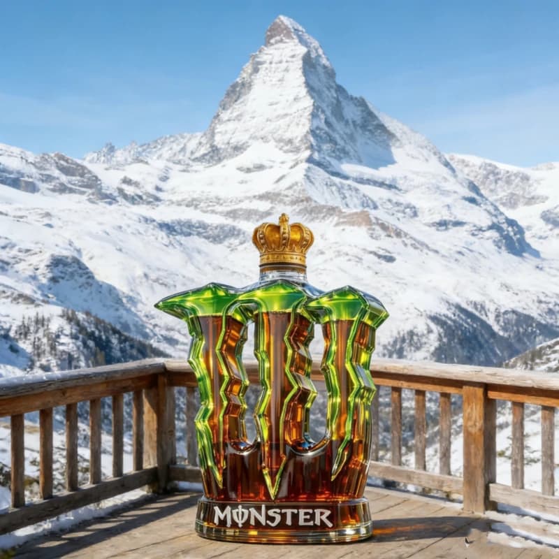 Decanter di Lusso in Vetro con Base a Artiglio di Mostro, Bottiglia Trasparente per Whisky/Vodka, Ornamento per Bar Domestico