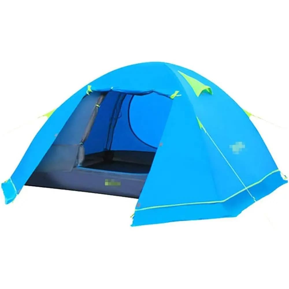 Tenda da Campeggio Familiare per 3 Persone, Impermeabile, con Tettoia per Avventure all'Aperto