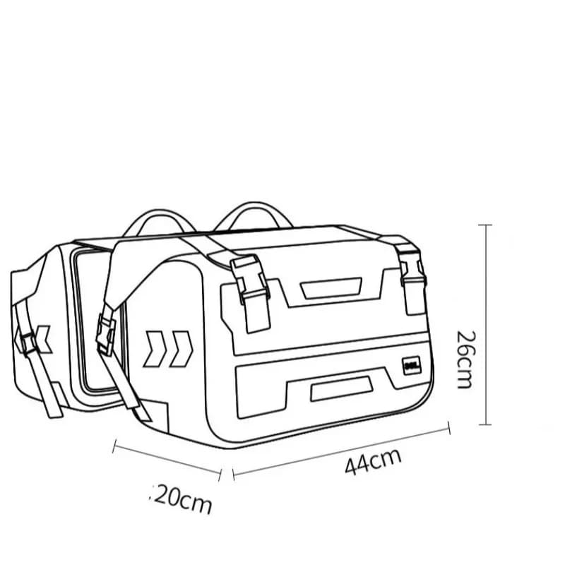 Borsa da Sella per Moto 60L, Borse Laterali Universali per Sportster, Borse Laterali per Motocicletta