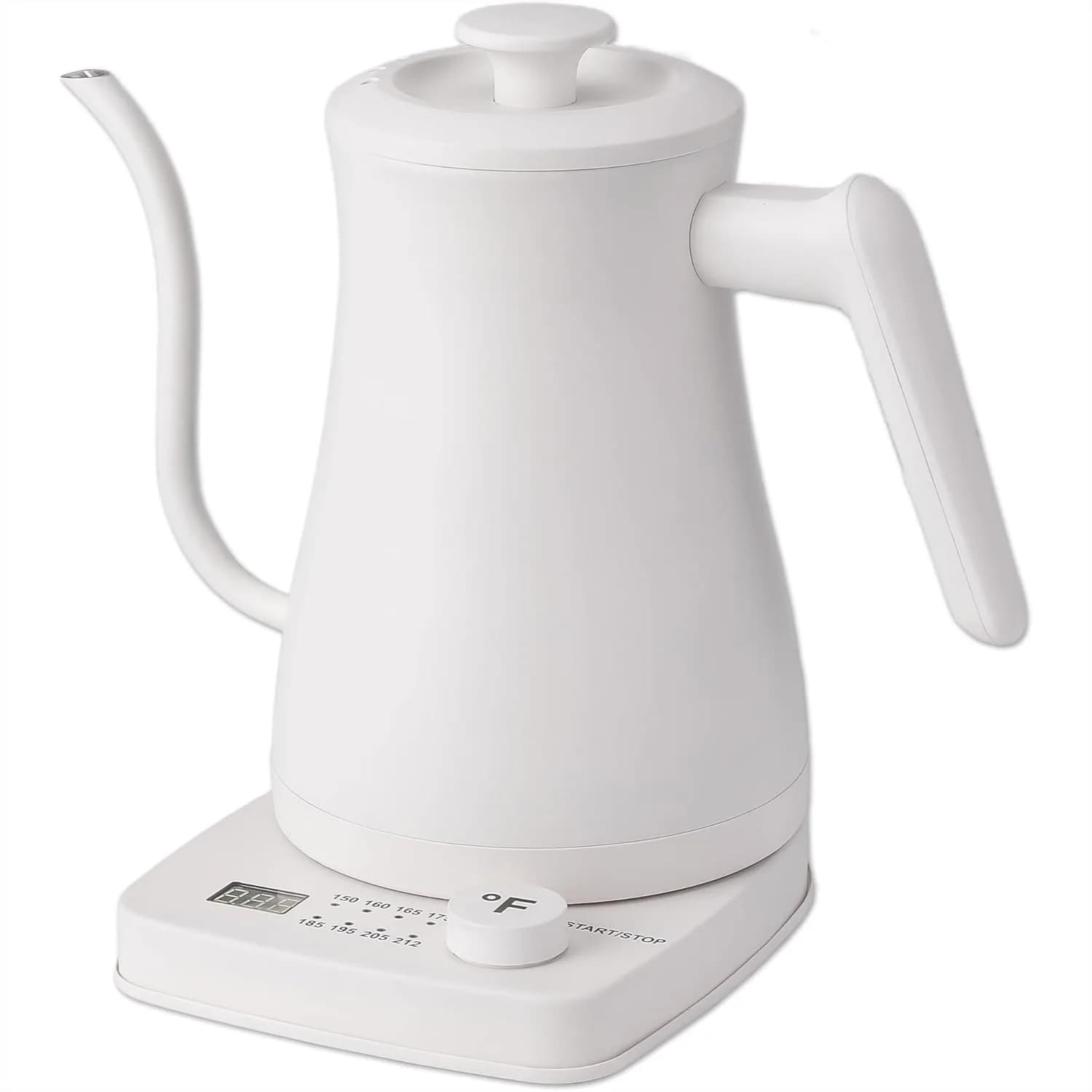 Bollitore Elettrico a Collo d'Oca 1.0L 1500W, Interno in Acciaio Inox, Ebollizione Rapida, Spegnimento Automatico, Controllo della Temperatura
