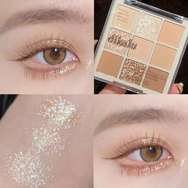 DIKALU 9 color palette glitter shades Korean makeup cosmetics palette of professional umbrellas palette glitter shades to neon