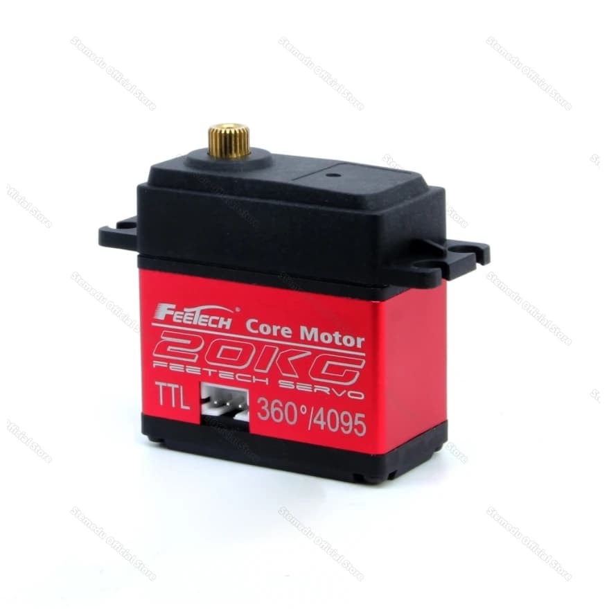 Feetech HLS3620-C002 7.4V 20kg TTL Motore con nucleo in ferro e custodia in metallo con controllo della forza, Servo a albero singolo per attuatore di giunto per braccio robotico