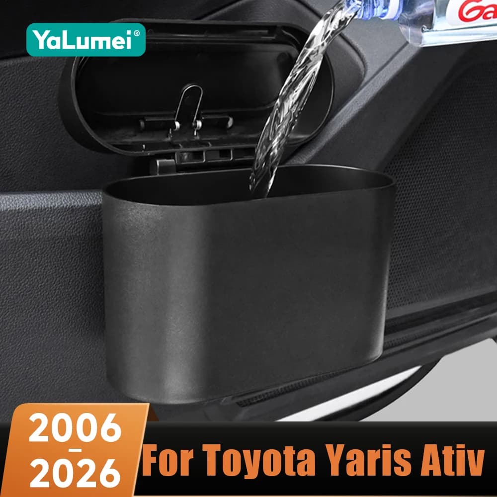Portatile Appeso Auto Pattumiera Con Coperchio Organizzatore Accessori Per Toyota Yaris Vitz 2006-2019 2020 2021 2022 2023 2024 2025 2026