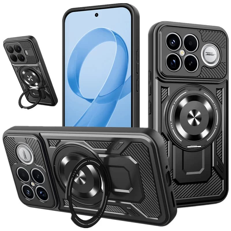 Heavy Duty Armor Case For Xiaomi Poco F8 Ultra F8 Pro Protective Cover Ring Stand Holder Fundas Coque Capa