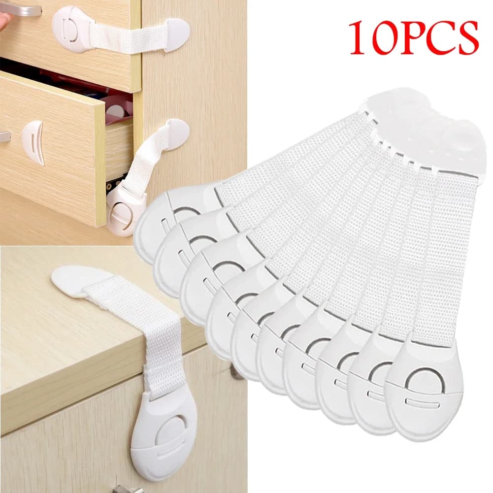 Baby Proof Protector Drawer Security 10pcs Child Safety Cabinet Lock Cabinet Lock Plastic Protection Kids Safety Door Lock