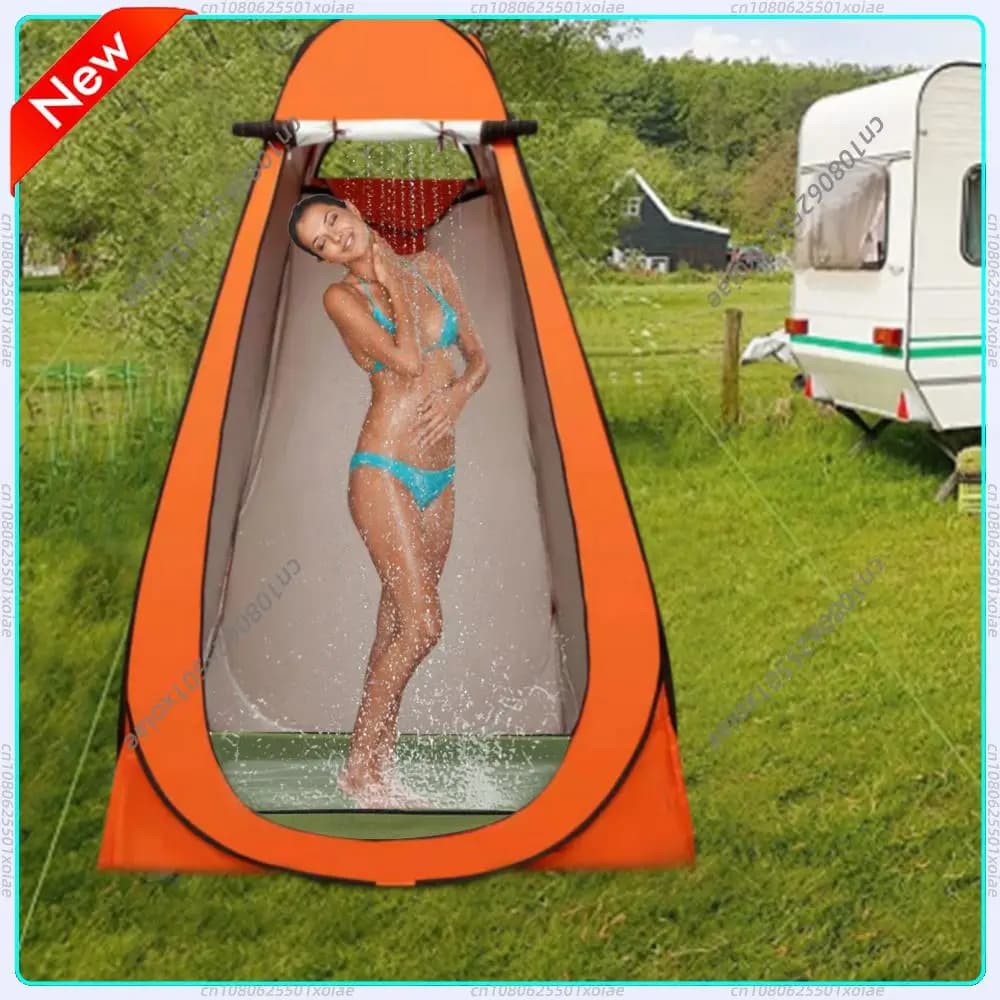 Base Doccia Pieghevole con Tubo di Scarico, Base per Tenda Doccia da Campeggio, Vassoio Doccia per Tenda da Esterno, per RV e Campeggio