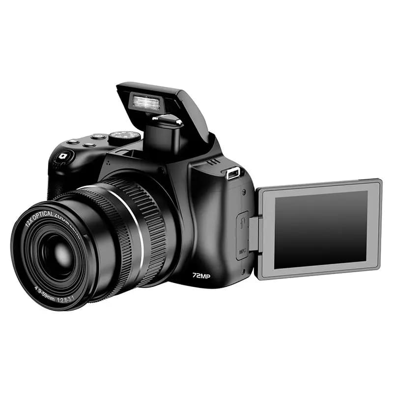 7.1x-16x Optical Zoom Travel Video Photo Recorder 4K Digital Camera with SD Card Dual Screen Lithium Battery for Recording Vlog