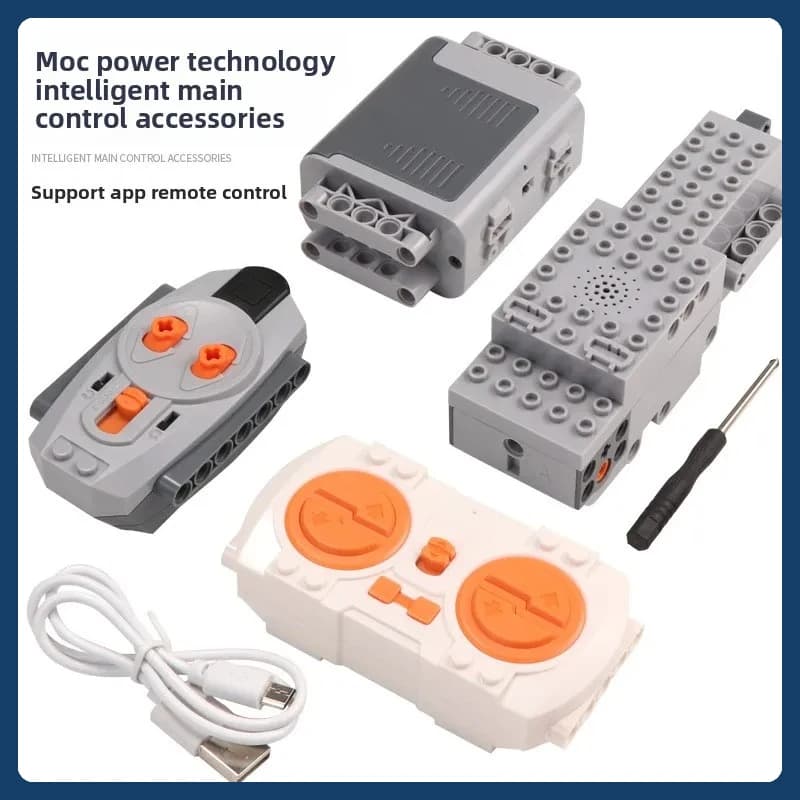 Creative STEM Building Bricks Compatible with MOC Power Technology App Programming Smart Toy Motorized PF Parts
