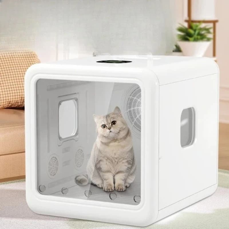Box Asciugatura per Gatti con Sterilizzazione, Asciugacapelli Silenzioso per Toelettatura, Accessori e Prodotti per Animali Domestici