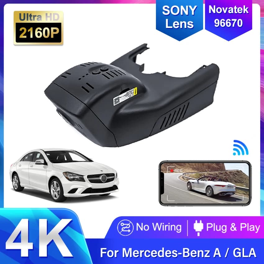 Plug And Play 4K Easy installation Wifi DVR for cars Dash Cam for Mercedes Benz GLA260 2014 2015A180D W117 W156 W176