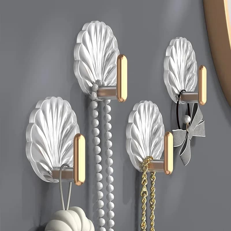 4/2/1pcs Ganci da parete di lusso senza punzonatura Forte appendiabiti appiccicoso Appendiabiti Appendiabiti Borsa per asciugamani Chiave Porta della cucina Organizzatore Facile installazione