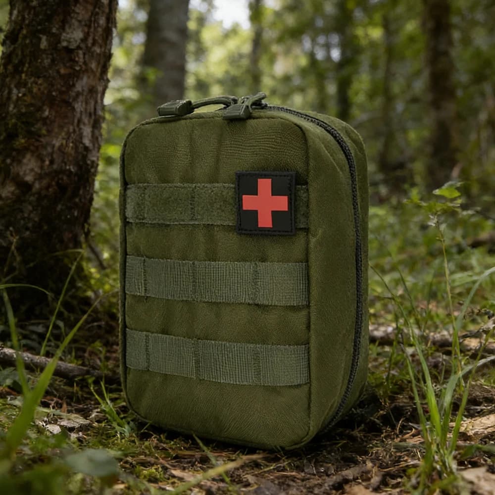 Kit di Pronto Soccorso per Campeggio e Sopravvivenza, Borsa Medica Tattica MOLLE, Marsupio per Caccia e Viaggi all'Aperto
