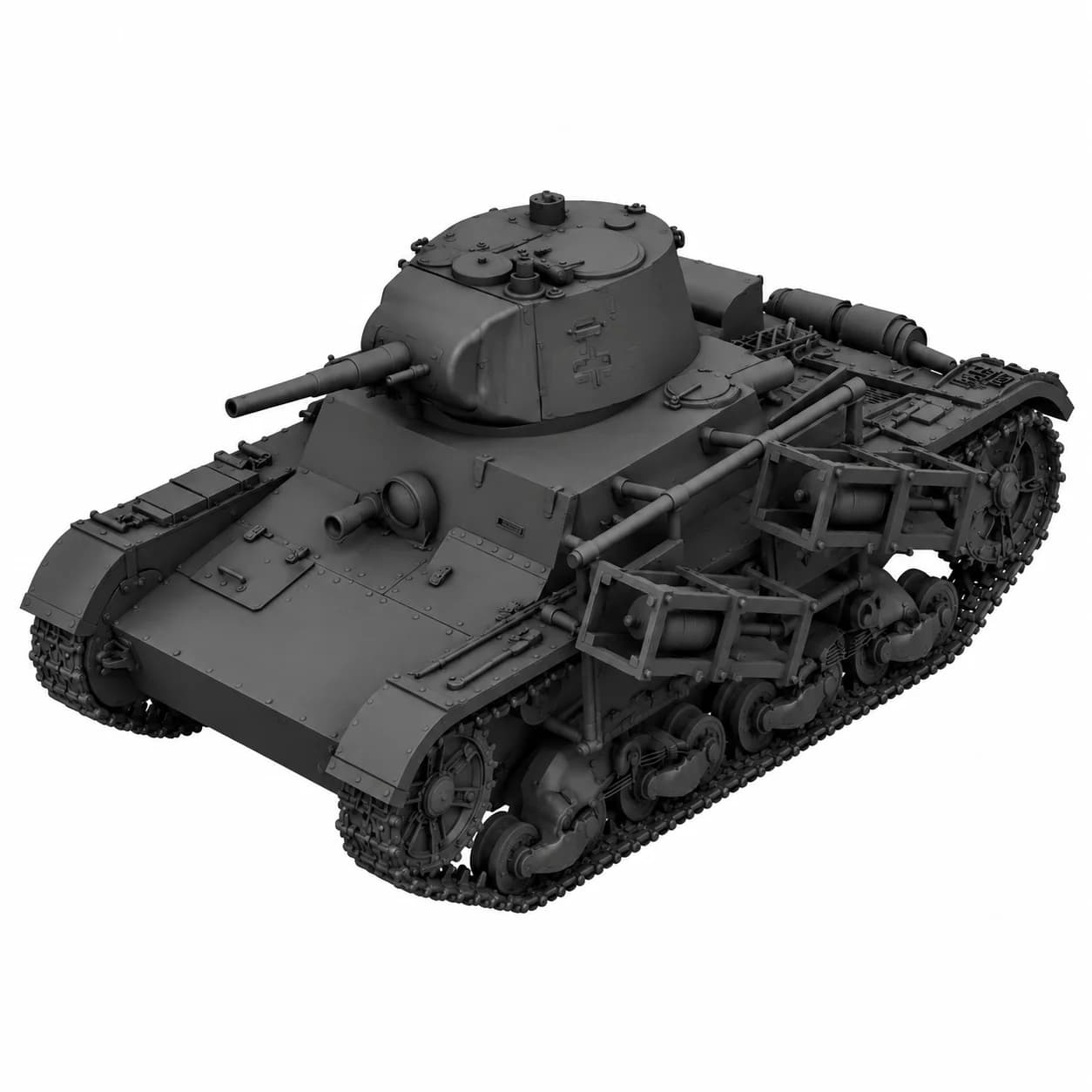 SSMODEL 1/72/ 1/100 1/144 1/200 Multi-Scale PzKpfw 740r German fictional light tank Resin Model Kit TSS0051